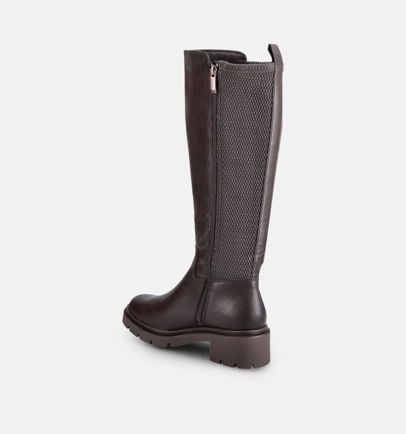 Tamaris Donkerbruine Lange Laarzen voor dames (378958)