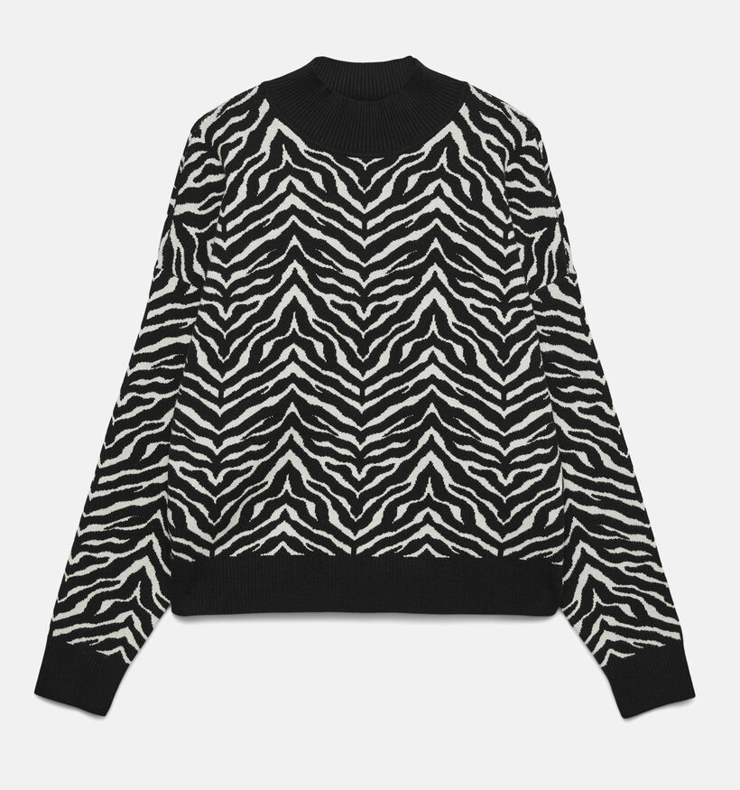 Vero Moda Maria Pull en Noir/Blanc pour femmes (364542)