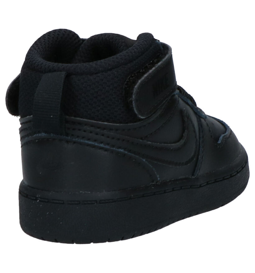 Nike Court Borough Zwarte Sneakers in kunstleer (293613)