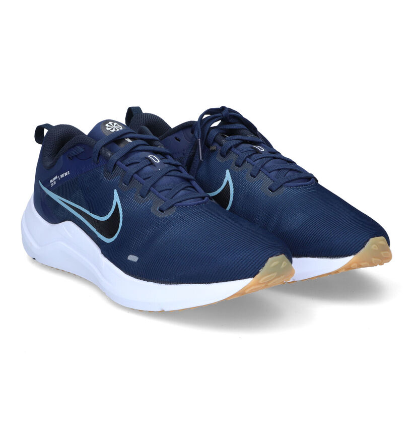 Nike Downshifter 12 Blauwe Sneakers in stof (309116)