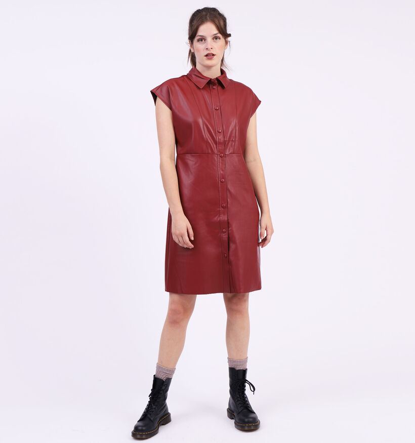 Vila Odine Robe chemise en Bordeaux pour femmes (317884)