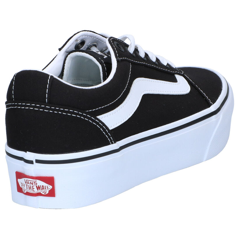 Vans Ward Platform Baskets de skate en Noir pour femmes (317792)