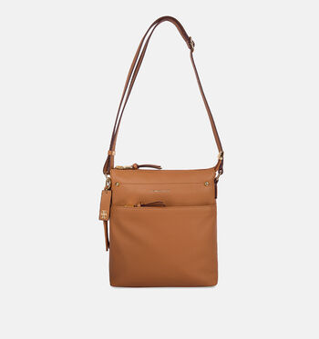 Laurent David Crossbody tassen Beige/Cognac