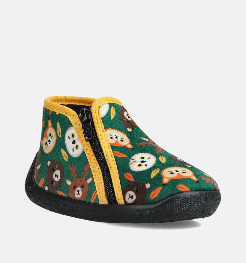 Milo & Mila Woodland Groene Pantoffels voor meisjes, jongens (364923) - geschikt voor steunzolen