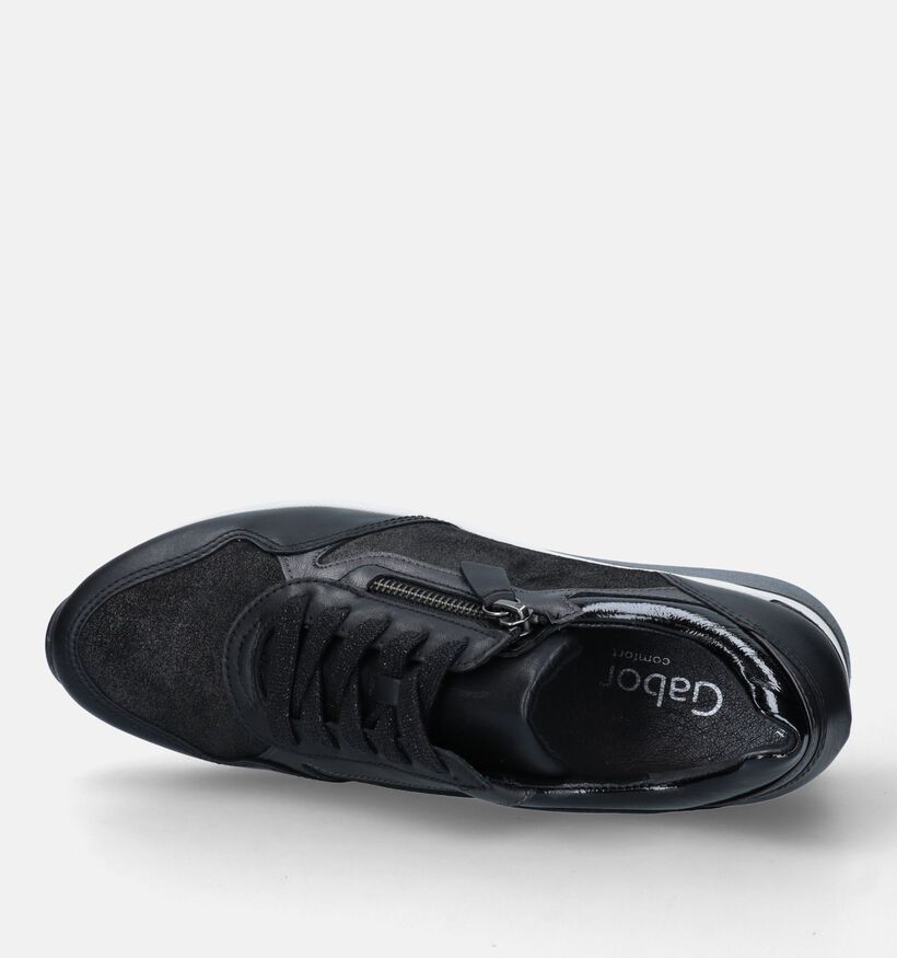 Gabor Zwarte Sneakers met sleehak voor dames (331176) - geschikt voor steunzolen