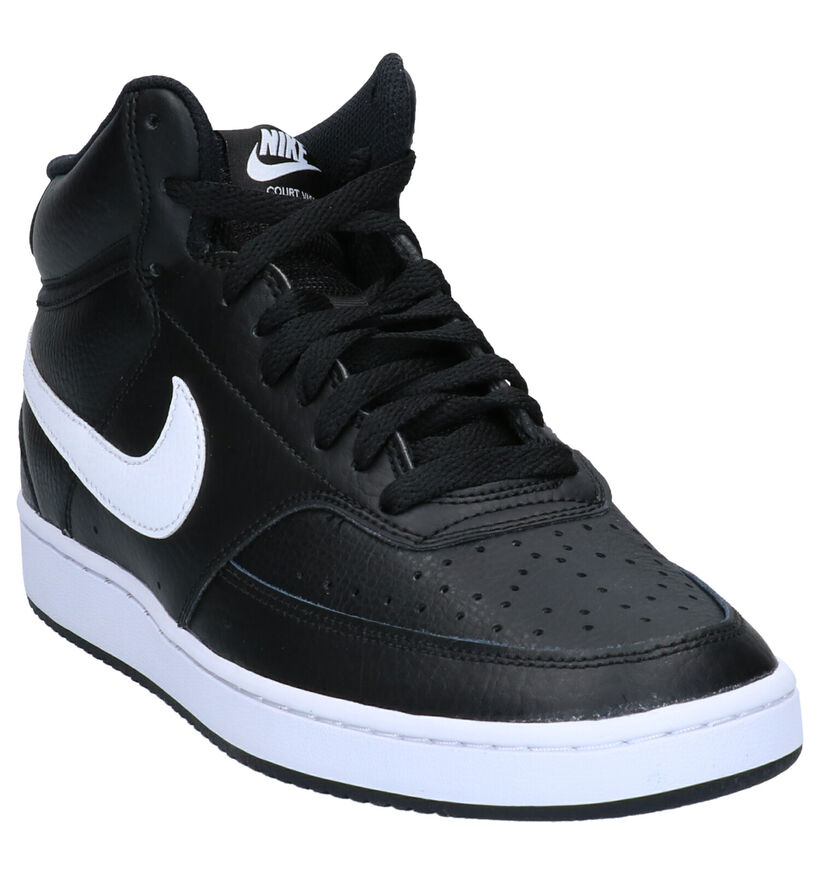 Nike Court Vision Mid Baskets en Noir pour hommes (325144)