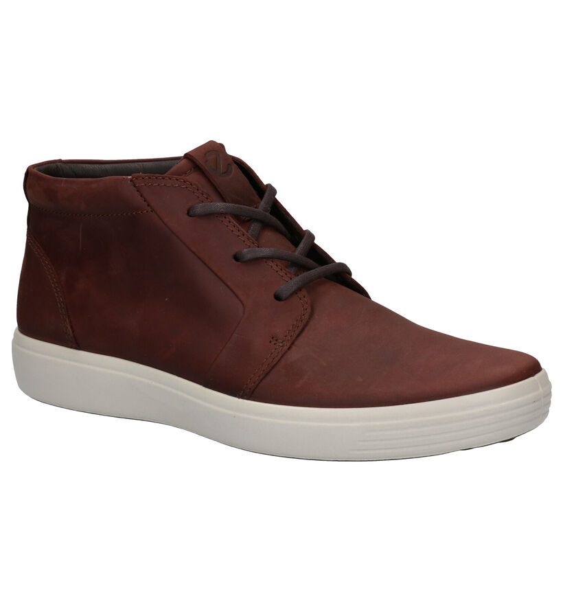 ECCO Soft 7 Bottines en Brun en nubuck (280873)