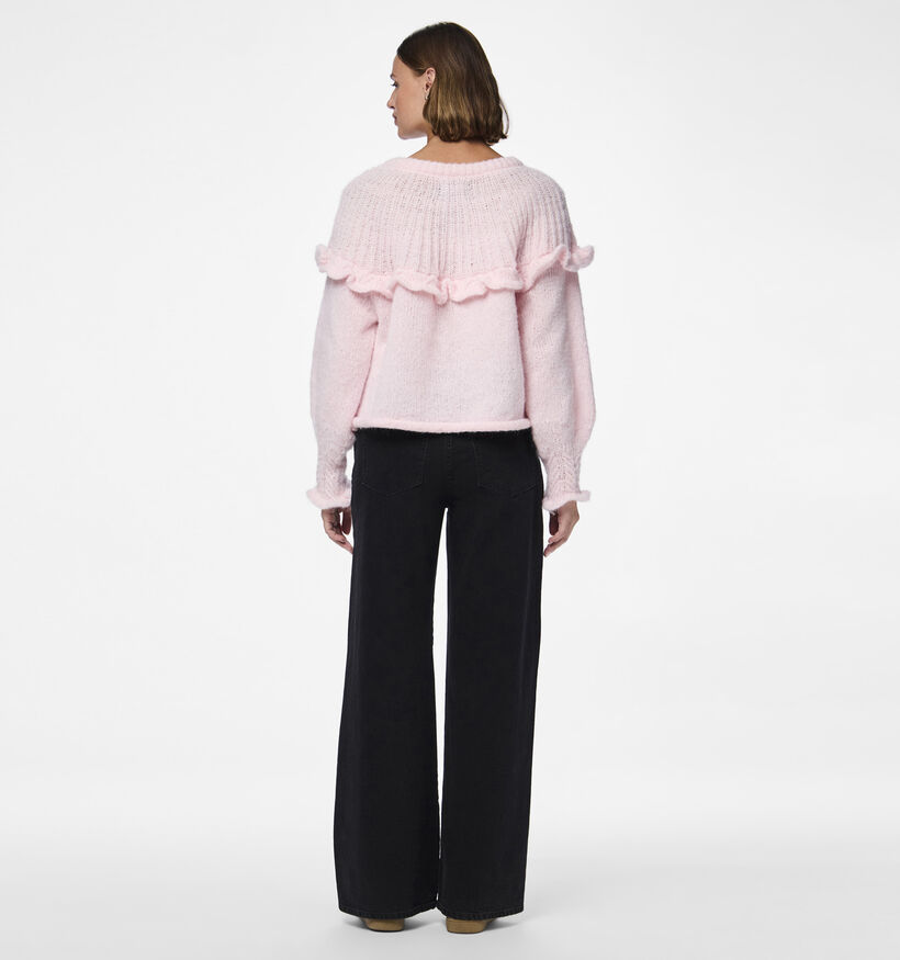 Pieces Rikka Roze Tricot trui voor dames (348375)