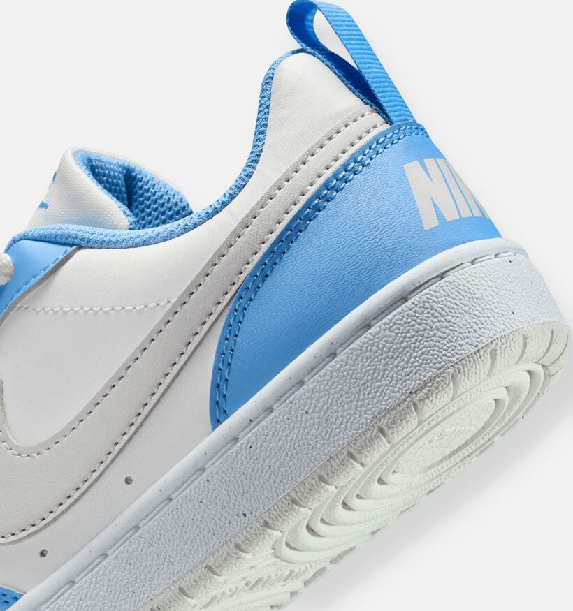 Nike Court Borough Low 2 Sneakers Wit-Blauw voor jongens, meisjes (357365) - geschikt voor steunzolen