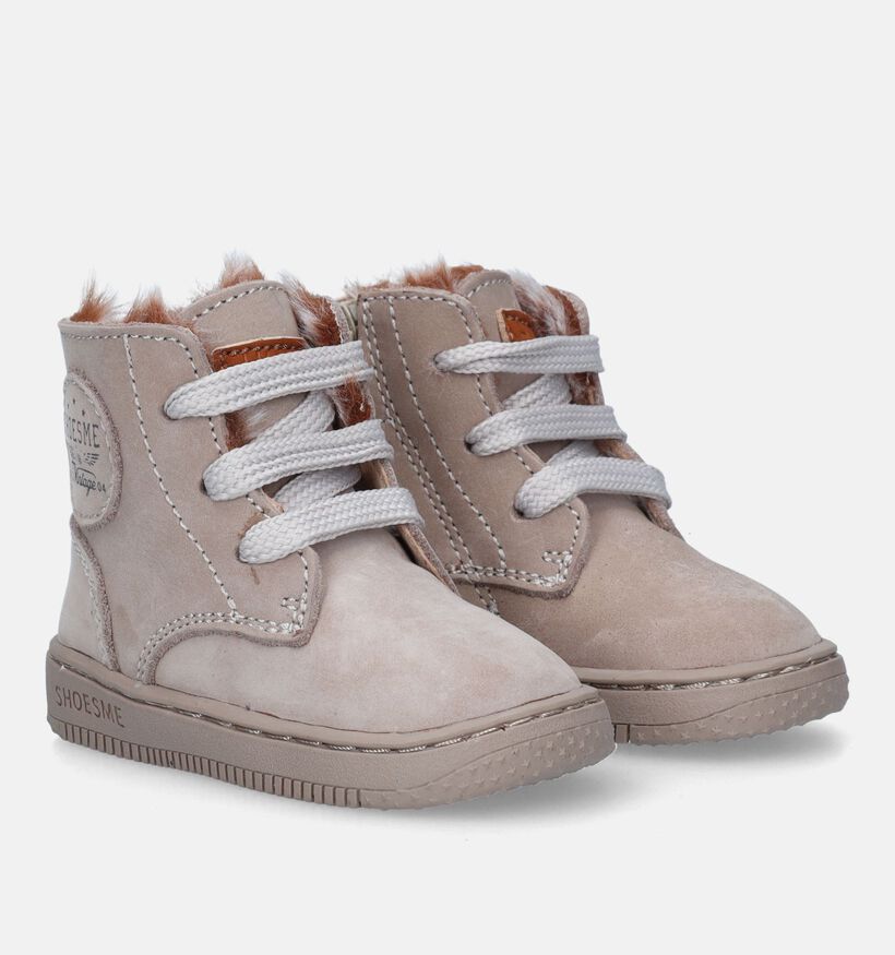 Shoesme Taupe Babyboots voor jongens, meisjes (331398)