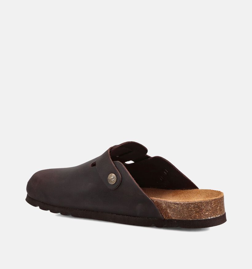 Scholl Olivier Clogs en Brun fonc&eacute; pour hommes (369893)
