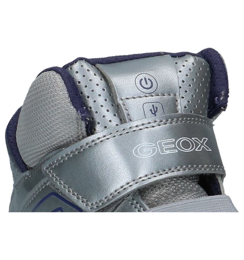 Geox Baskets basses en Argent en simili cuir (232713)