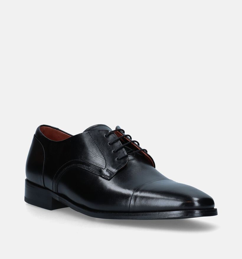 Ambiorix Basco Li Zwarte Geklede Veterschoenen voor heren (327730) - geschikt voor steunzolen