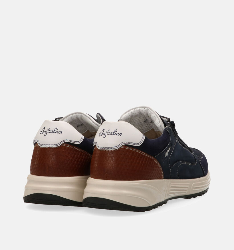 Australian Discover Donkerblauwe Rits-Veterschoenen voor heren (369693) - geschikt voor steunzolen