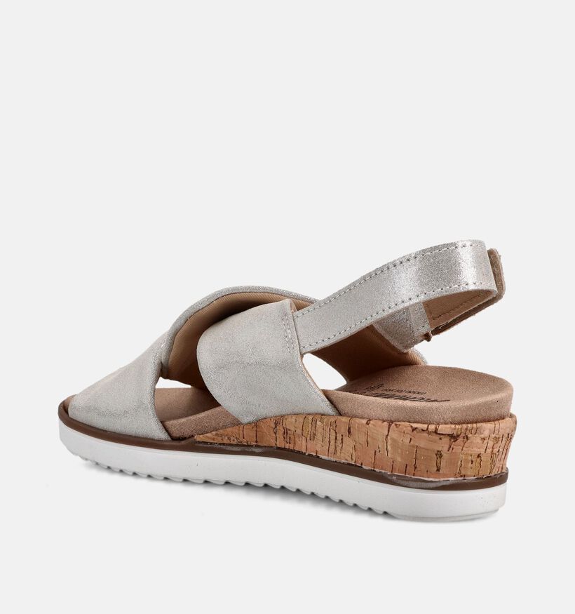 Solemade Riana 22 Zilveren Sandalen voor Steunzolen voor dames (371651) - geschikt voor steunzolen