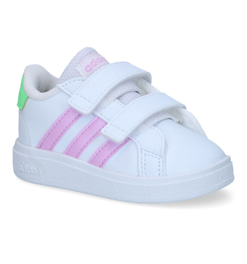 adidas Grand Court 2.0 Witte Sneakers in kunstleer (311316)