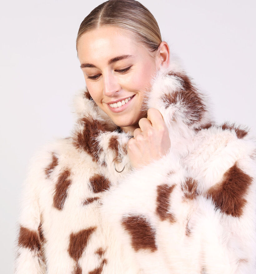 Adoré Cowboy Katarine Manteau en Blanc/Marron pour femmes (369246)