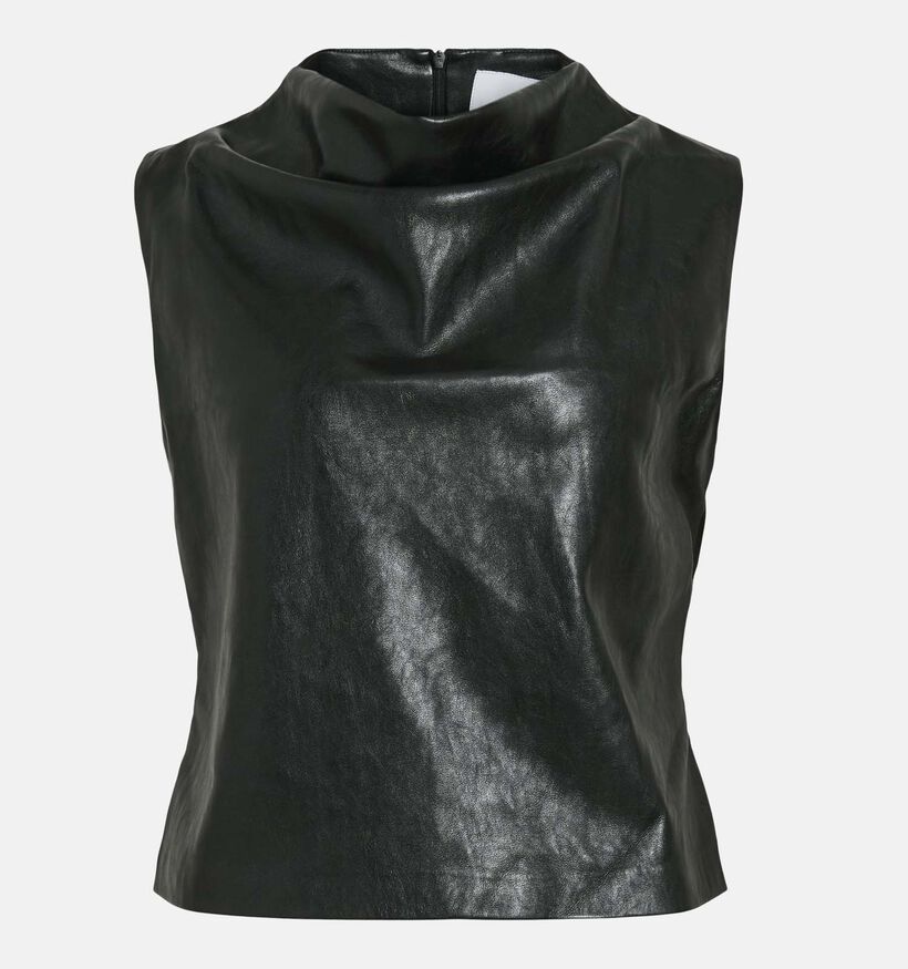 Vila Elana Draped Zwarte Top voor dames (369188)