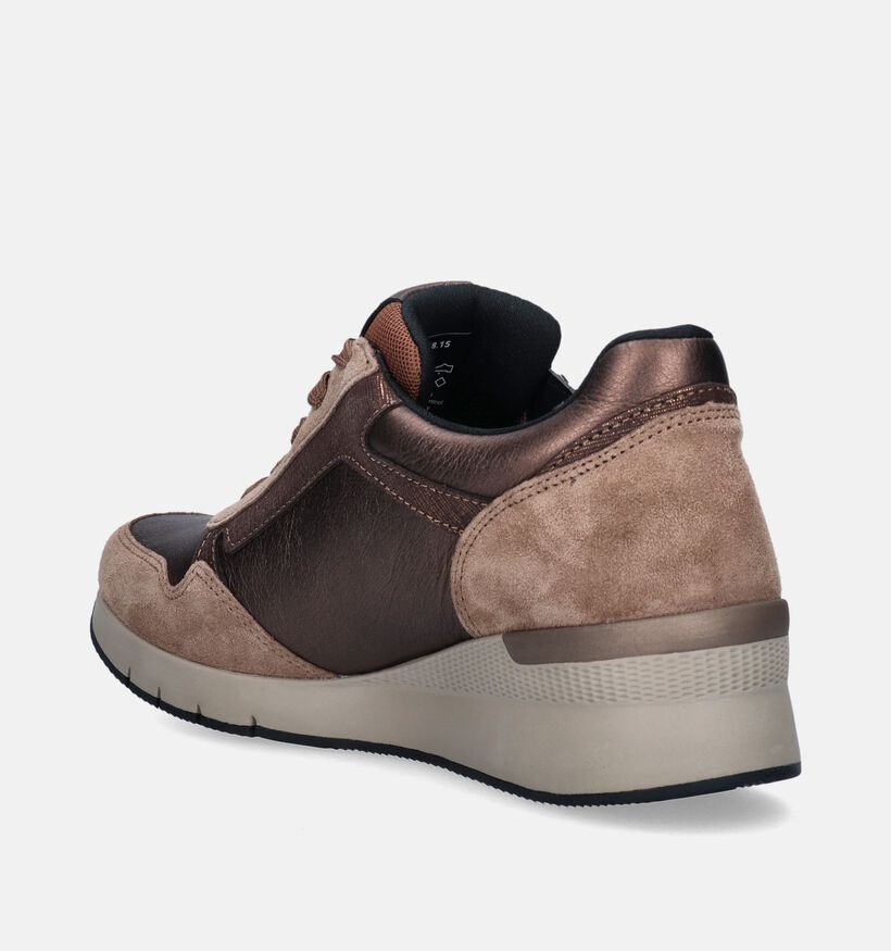 Gabor OptiFit Bronzen Sneakers met sleehak voor dames (347054) - geschikt voor steunzolen