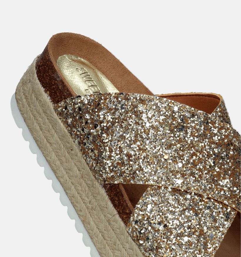 Sweet Lemon Ninon Gouden Glitter Slippers voor dames (341730)