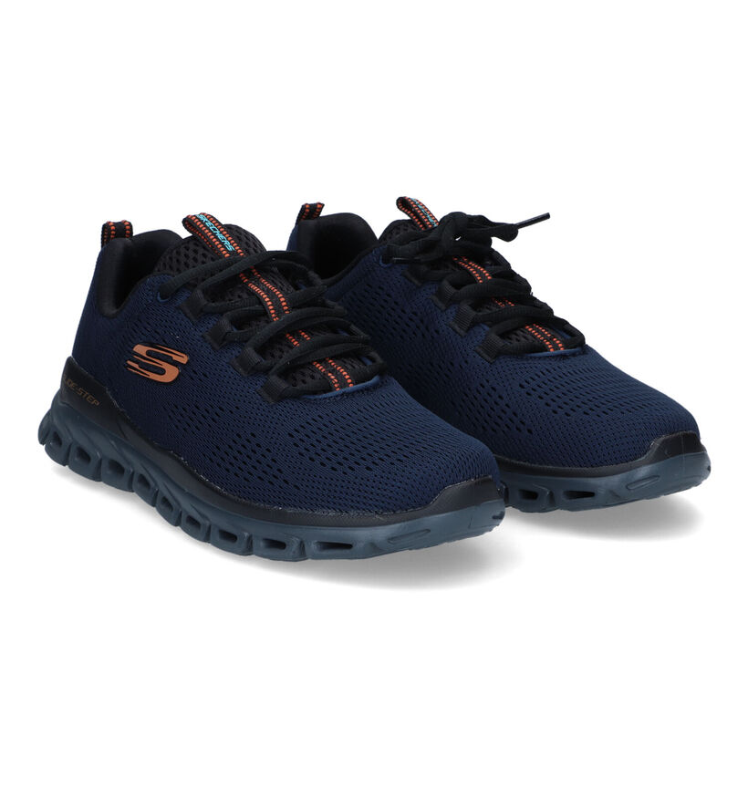 Skechers Glide Step Fasten Zwarte Sneakers voor heren (310797)