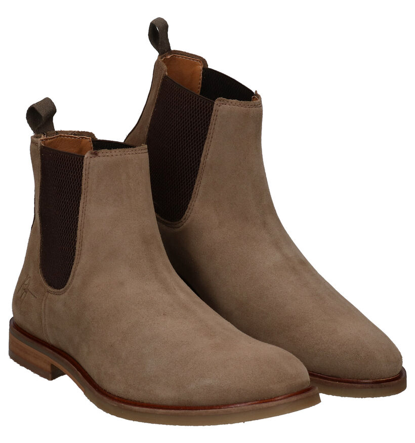 Bullboxer Bottines Chelsea en Brun foncé pour hommes (312624) - pour semelles orthopédiques