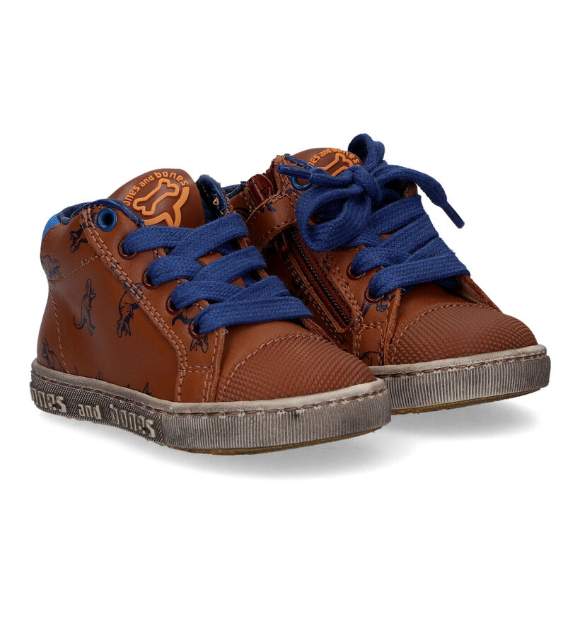 STONES and BONES Misc Chaussures hautes en Cognac pour garçons (313829) - pour semelles orthopédiques