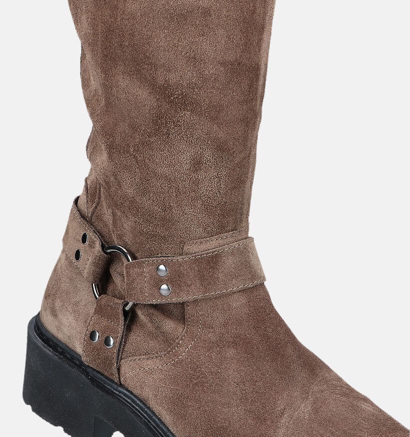 Unisa Jecis Bottes longues en Taupe pour femmes (349121)