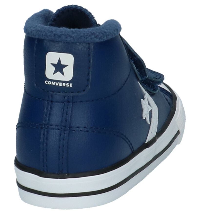 Blauwe Sneakers Converse Star Player 2V Mid in leer (222429)