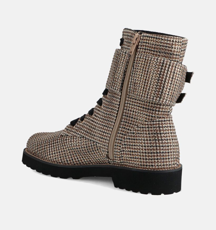 La Strada Boots à lacets en Beige pour femmes (361768)
