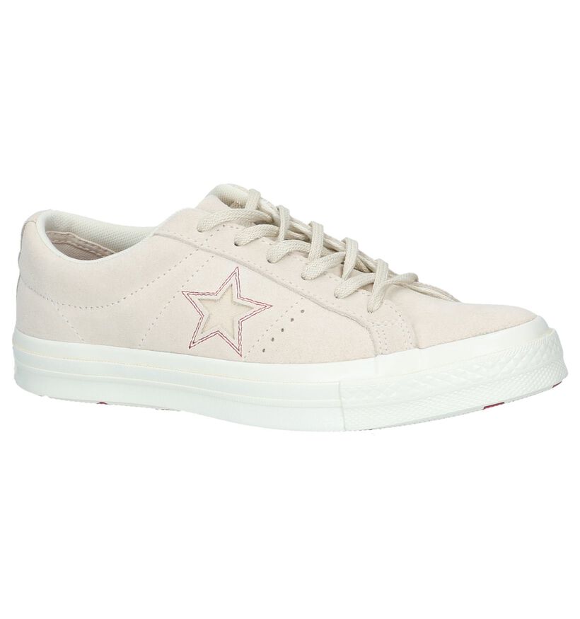 Beige Sneakers Converse One Star OX in daim (238037)