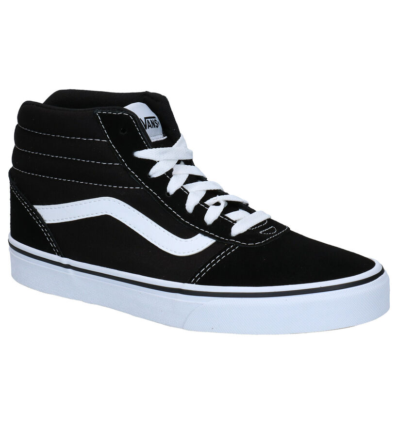 Vans Ward Hi Baskets en Noir en cuir (277706)