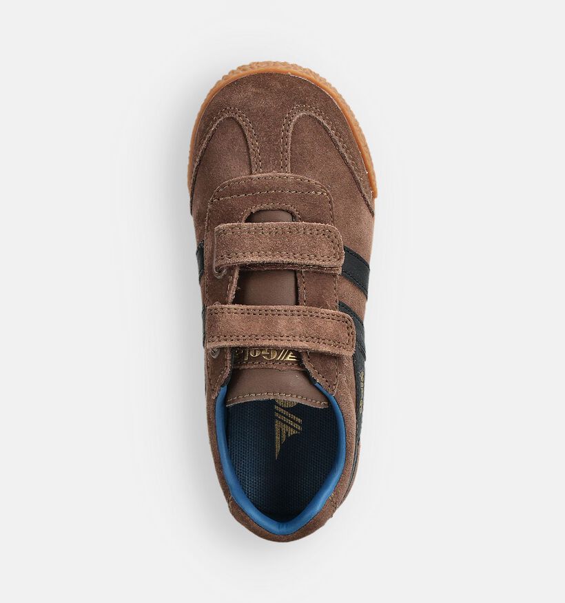 Gola Harrier Strap Chaussures à scratch en Marron pour filles, garçons (360989)