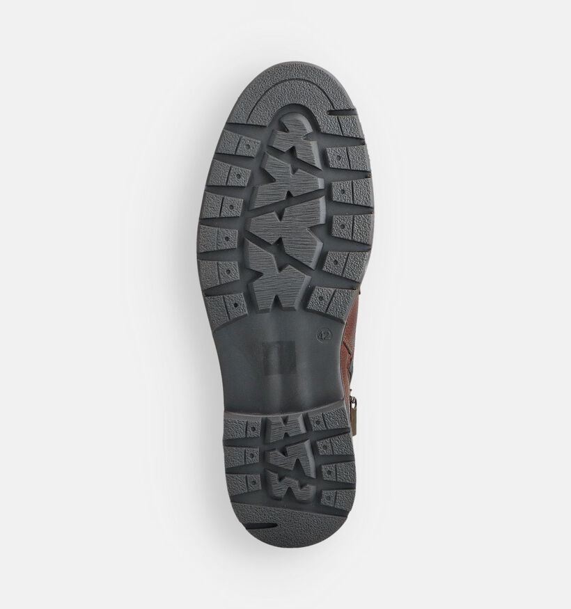 Via Borgo Boots à lacets en Cognac pour hommes (362918) - pour semelles orthopédiques
