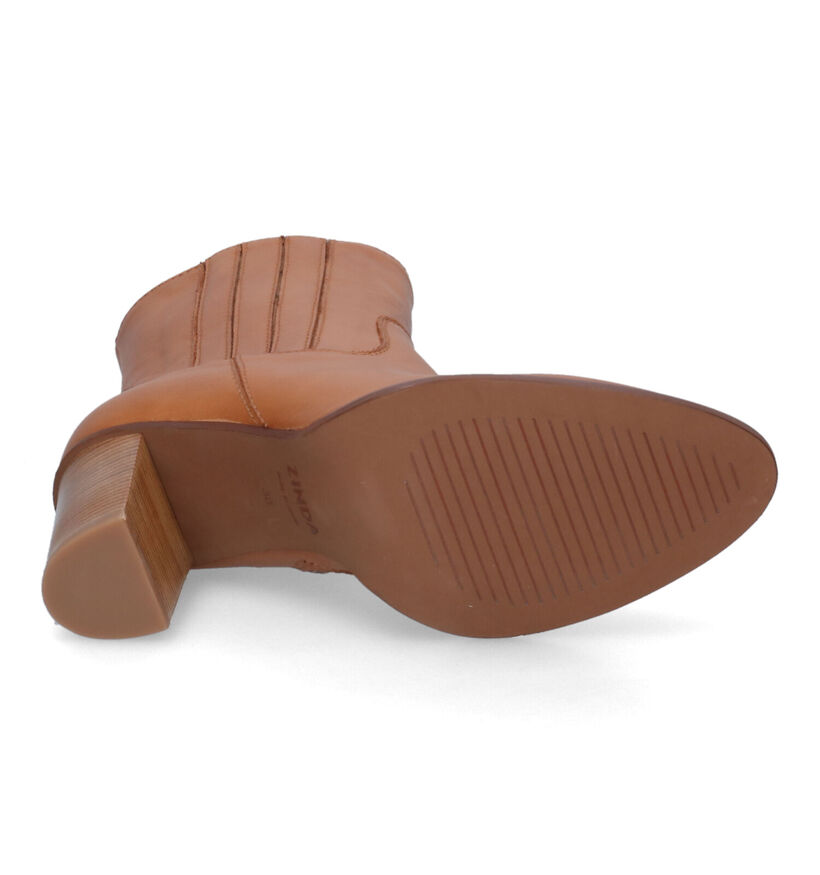 Zinda Bottines à talons en Cognac pour femmes (314377)