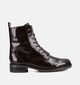 Gabor Donkerbruine Boots met Veters en Rits voor dames (380079) - geschikt voor steunzolen