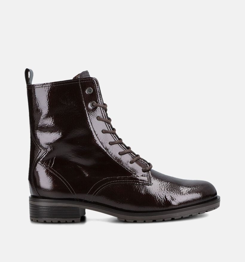 Gabor Donkerbruine Boots met Veters en Rits voor dames (380079) - geschikt voor steunzolen
