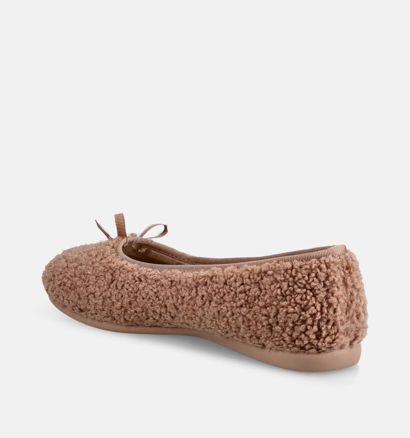 Scapa Bruine Teddy Ballerina Pantoffels voor dames (380854)