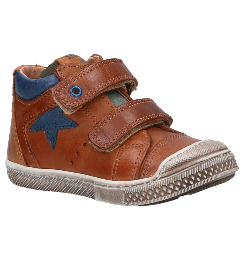 STONES and BONES Chaussures hautes en Cognac en cuir (255457)