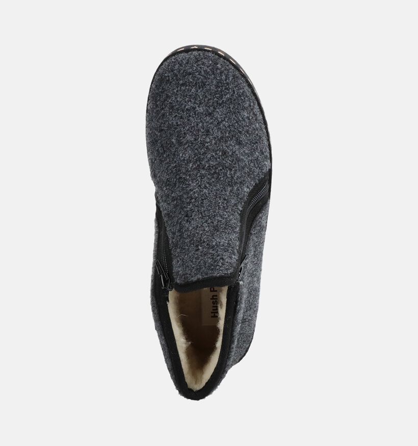 Hush Puppies Douvent Pantoufles ferm&eacute;es en Gris fonc&eacute; pour hommes (377913)