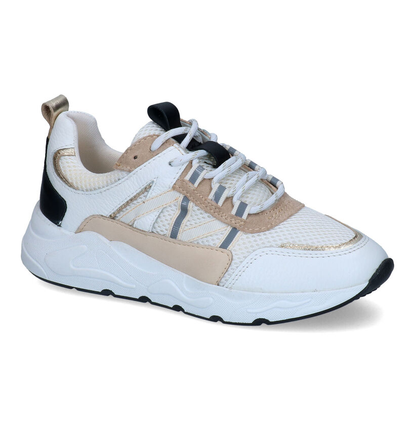 Poelman Witte Sneakers in leer (310326)