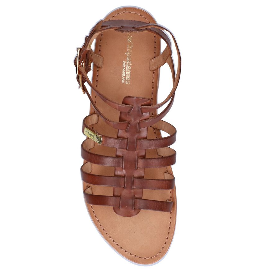 Cognac Sandalen Les Tropeziennes Hireca in leer (244383)