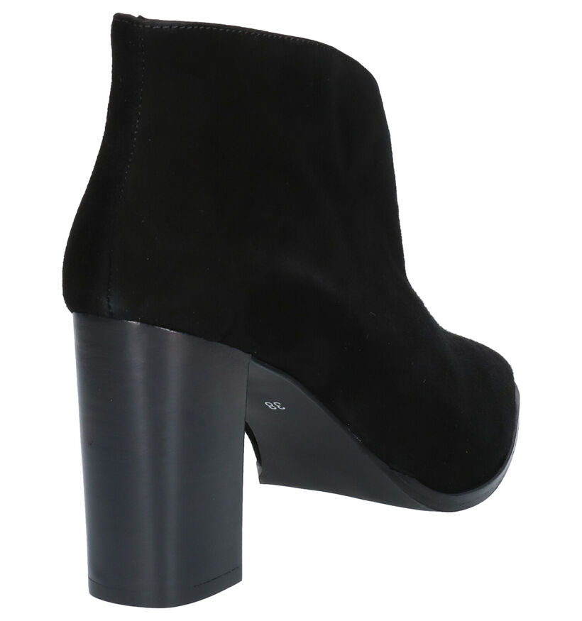 Via Limone Enkellaarzen Zwart in nubuck (265032)