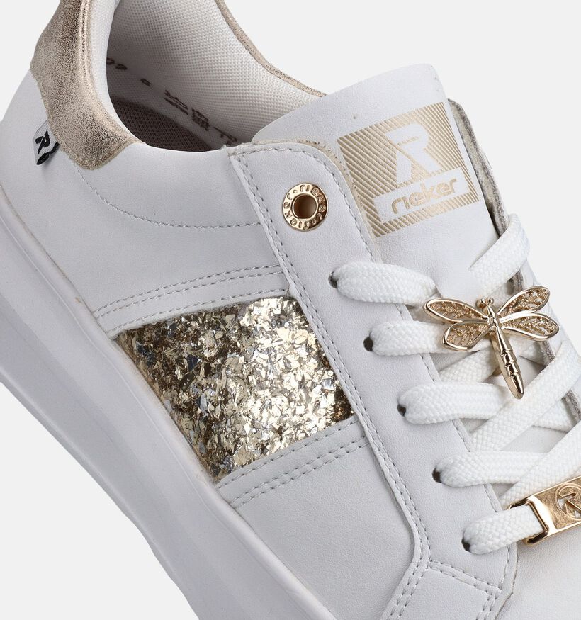 Rieker Witte Sneakers voor dames (367725) - geschikt voor steunzolen