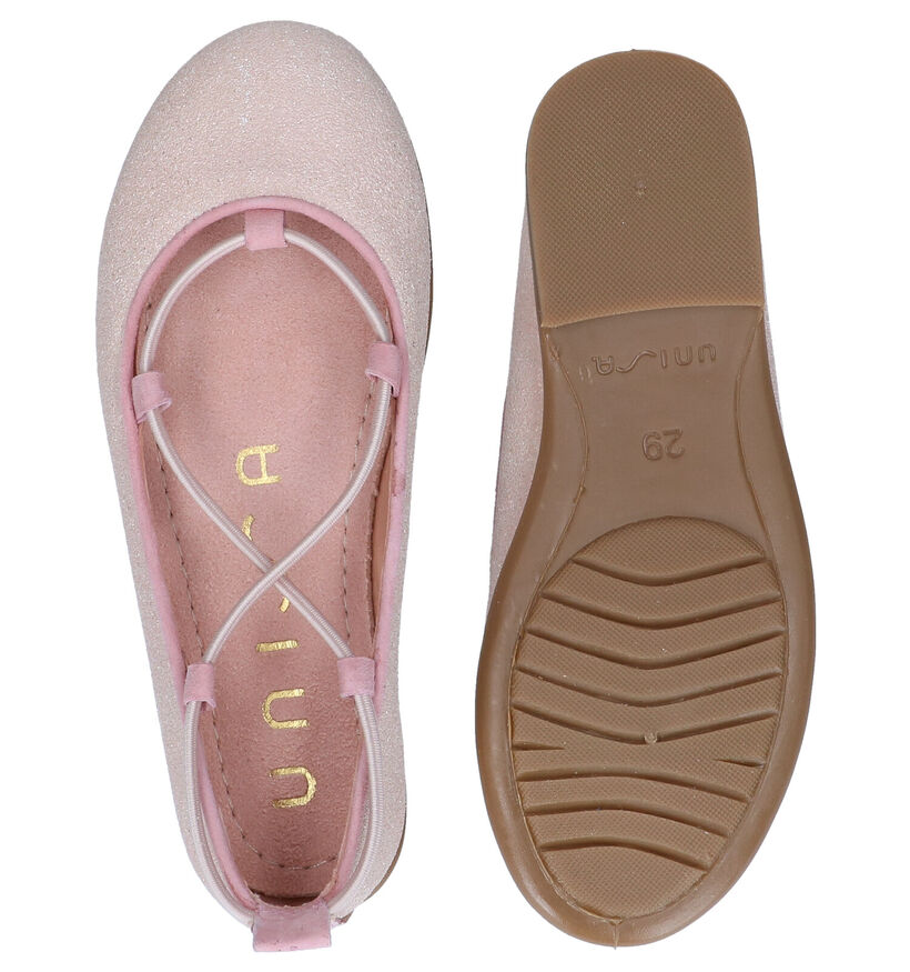 Unisa Seimy Ballerines en Rose en textile (288832)