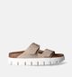 Birkenstock Arizona Pap Chunky Nu-pieds en Beige pour femmes (350875)
