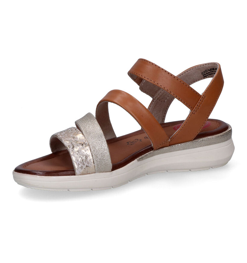 Jana Cognac Sandalen in leer (304531)