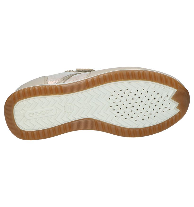 Beige Lage Sneakers Geox in leer (237954)