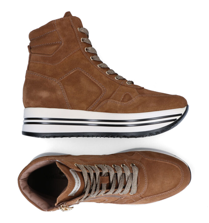 NeroGiardini Cognac Sneakers voor dames (300052) - geschikt voor steunzolen