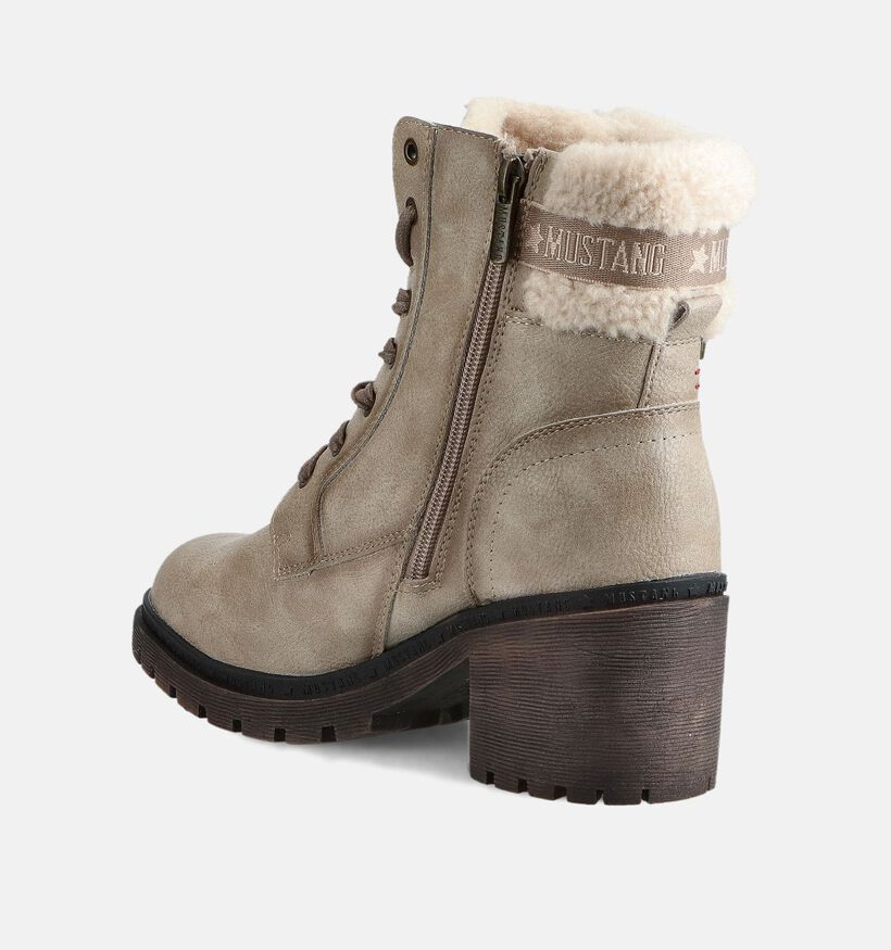 Mustang Bottines à talons en Beige pour femmes (363710)